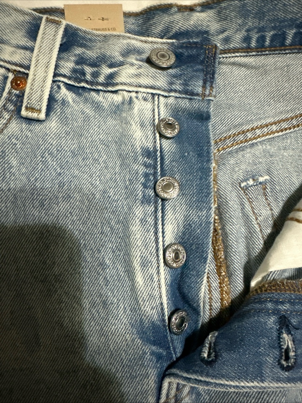 Levi's Light Blue Denim Skirt with Patch Logo - Picture 6 of 13
